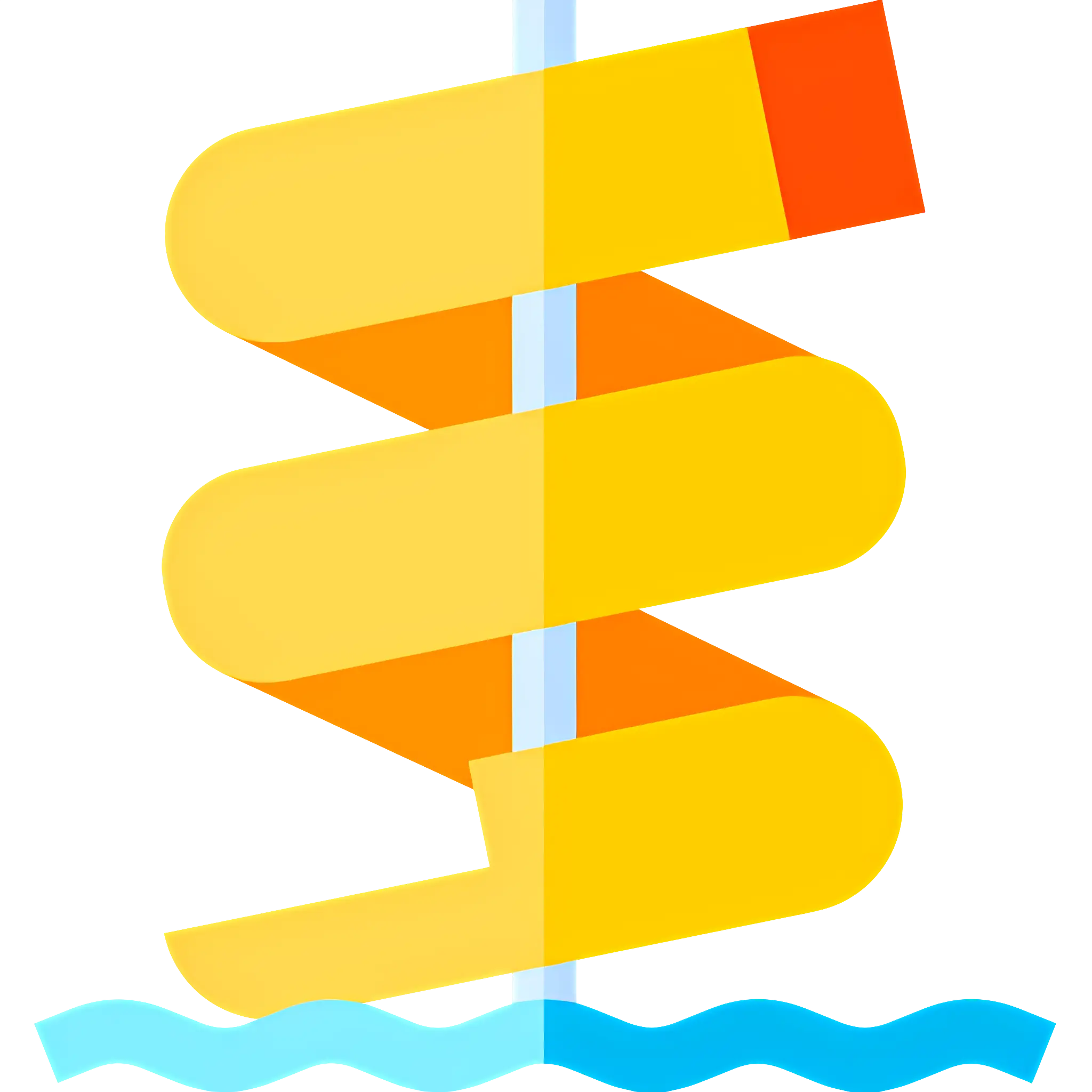 Yellow Water Slide Illustration