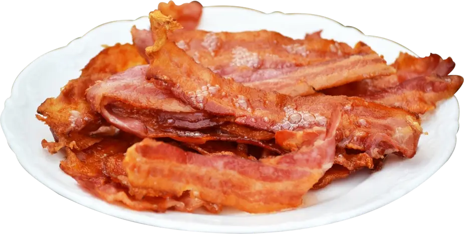 Crispy Bacon on Plate