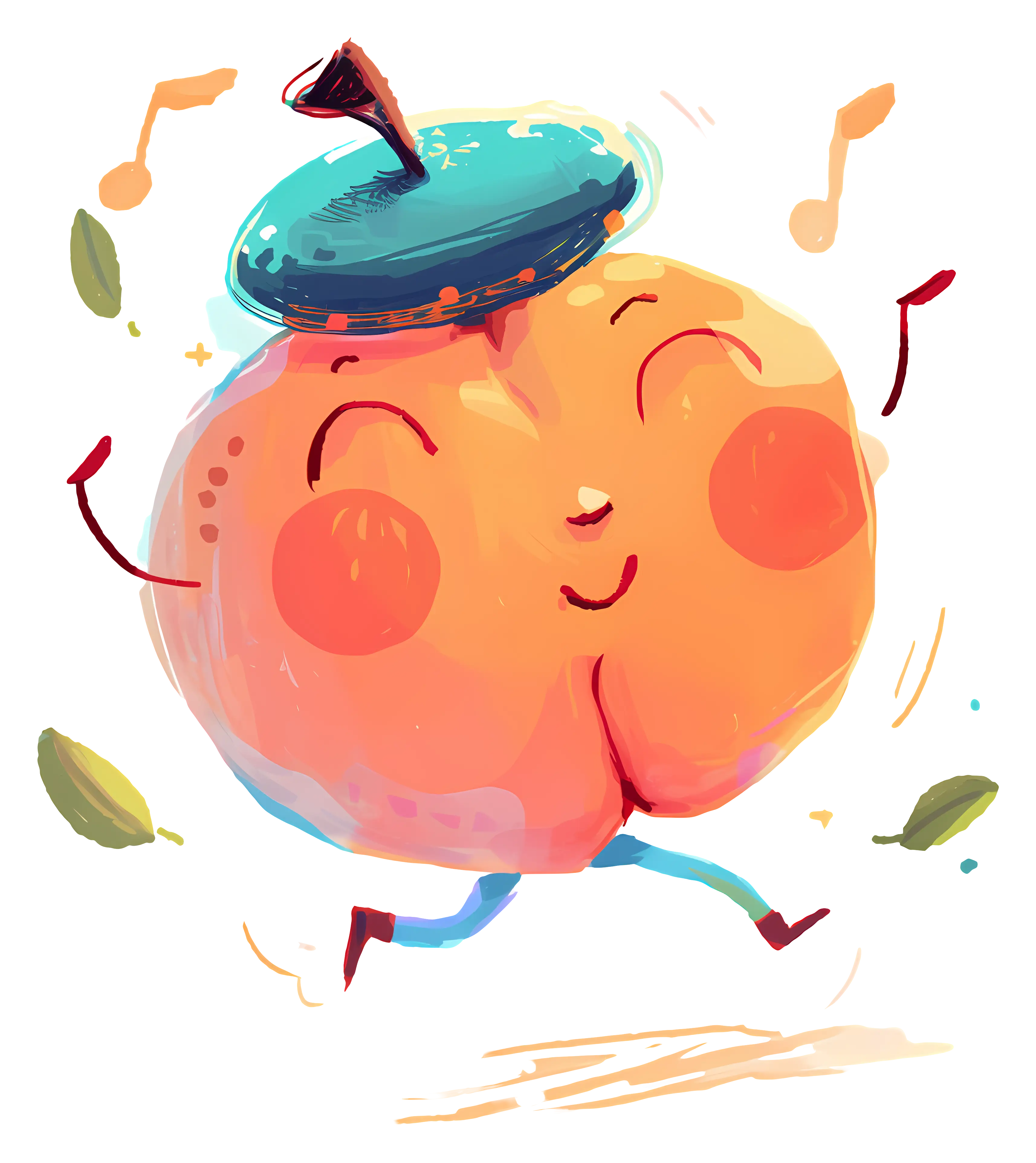 Dancing Peach Character