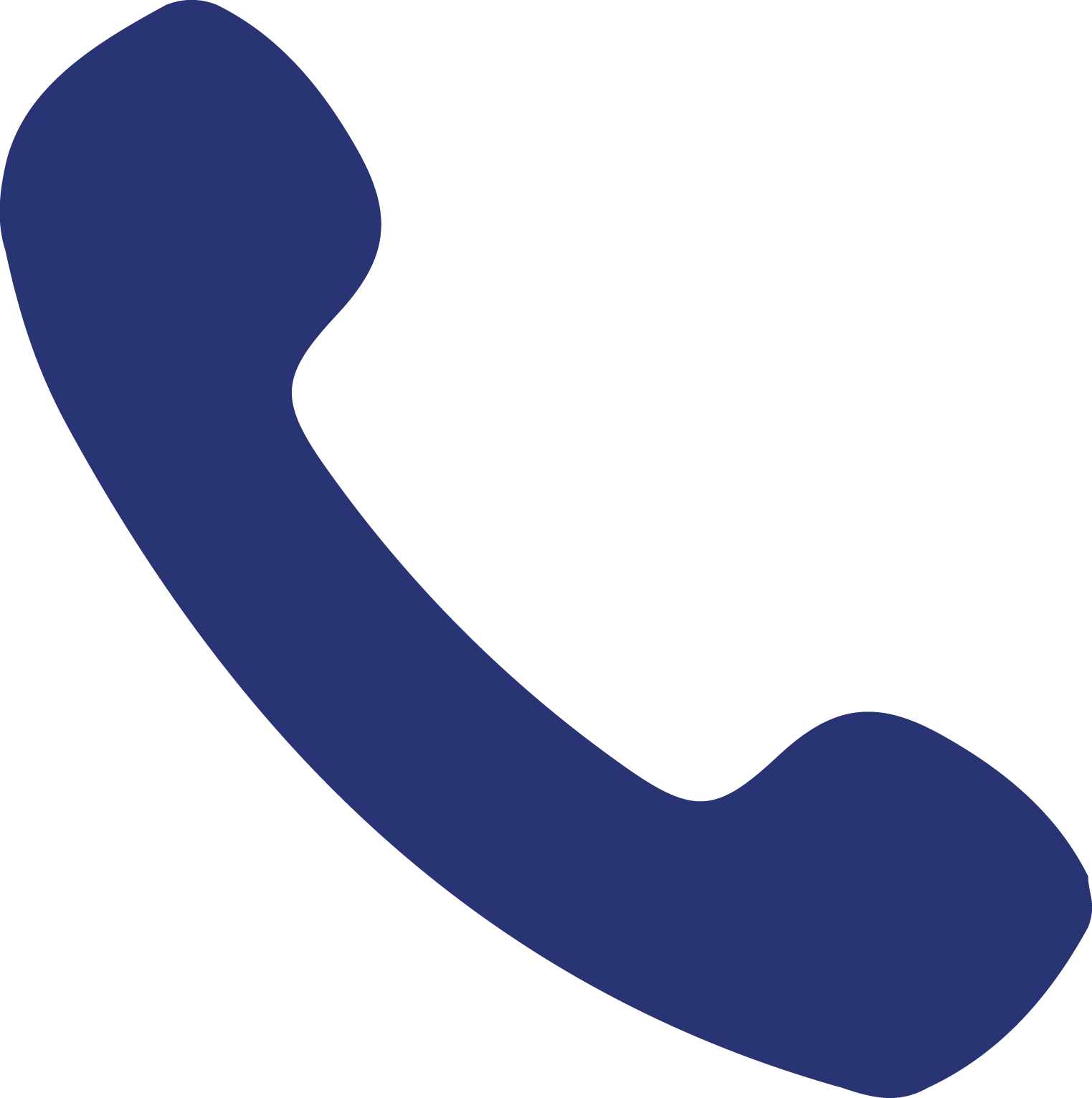 Blue Telephone Receiver Icon
