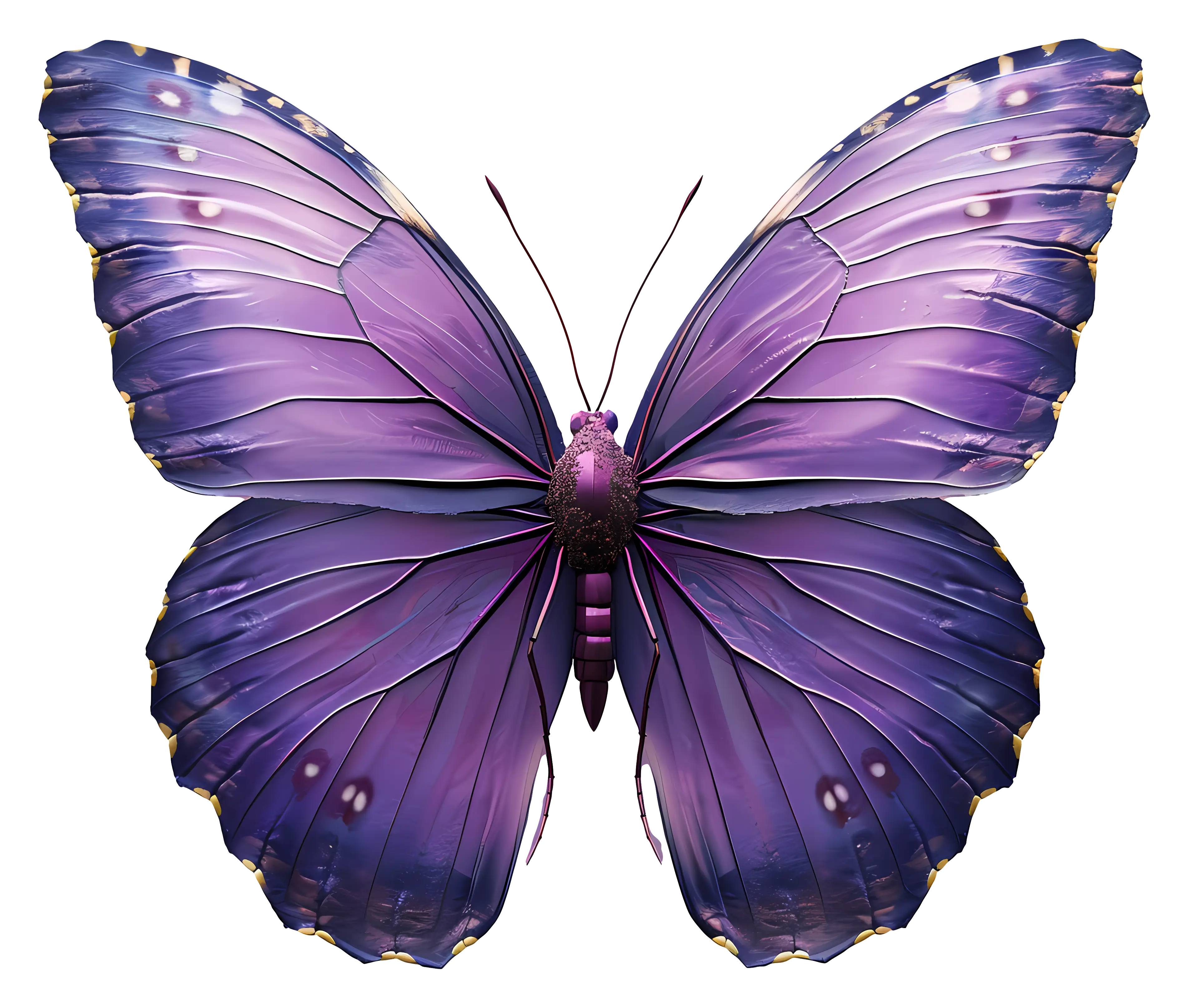 Purple Butterfly with Beautiful Wings