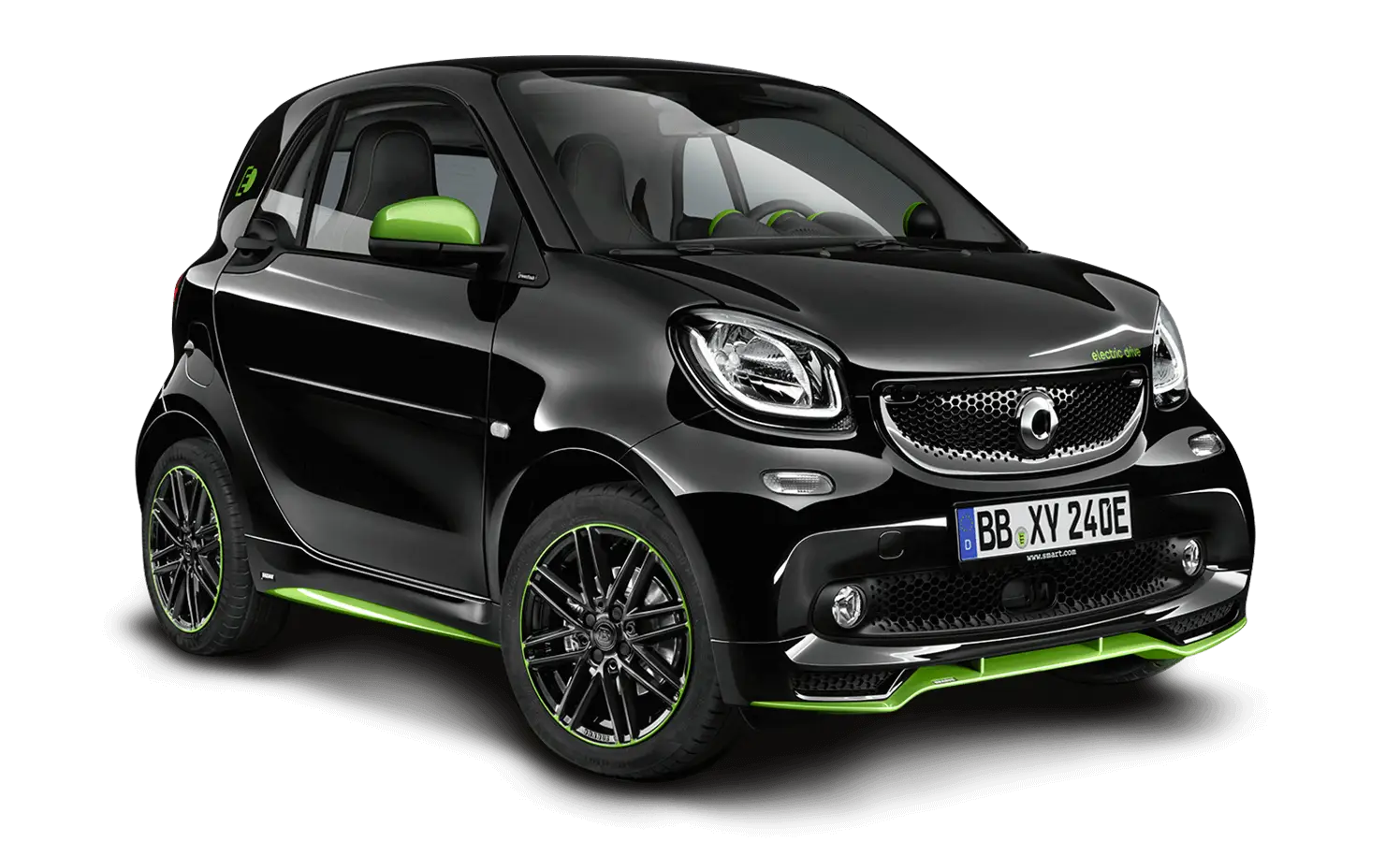 Black Electric Compact Smart Car