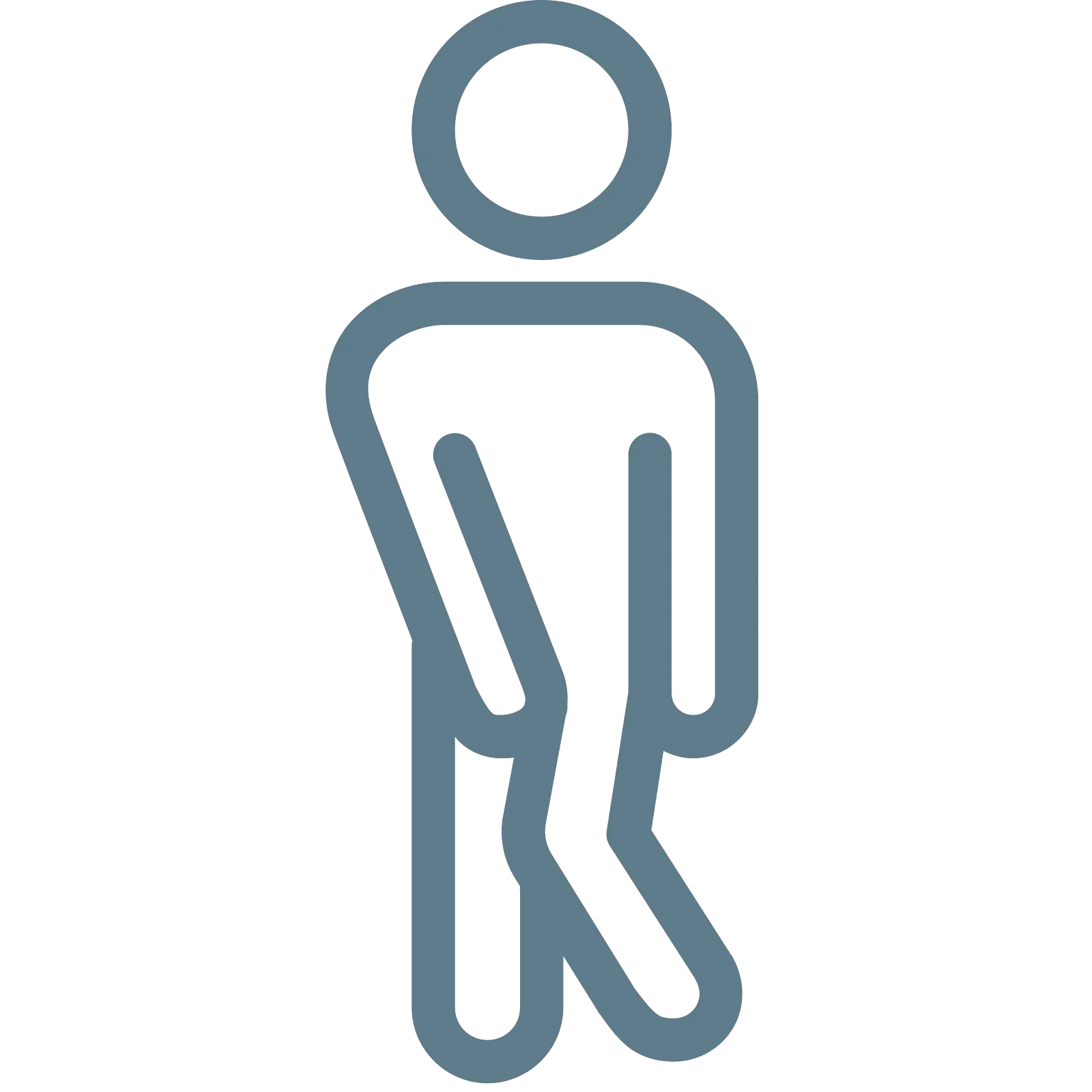Minimalist Stick Figure Icon