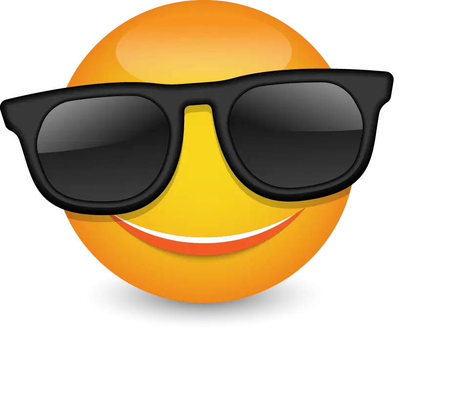 Cool Smiling Emoji with Sunglasses