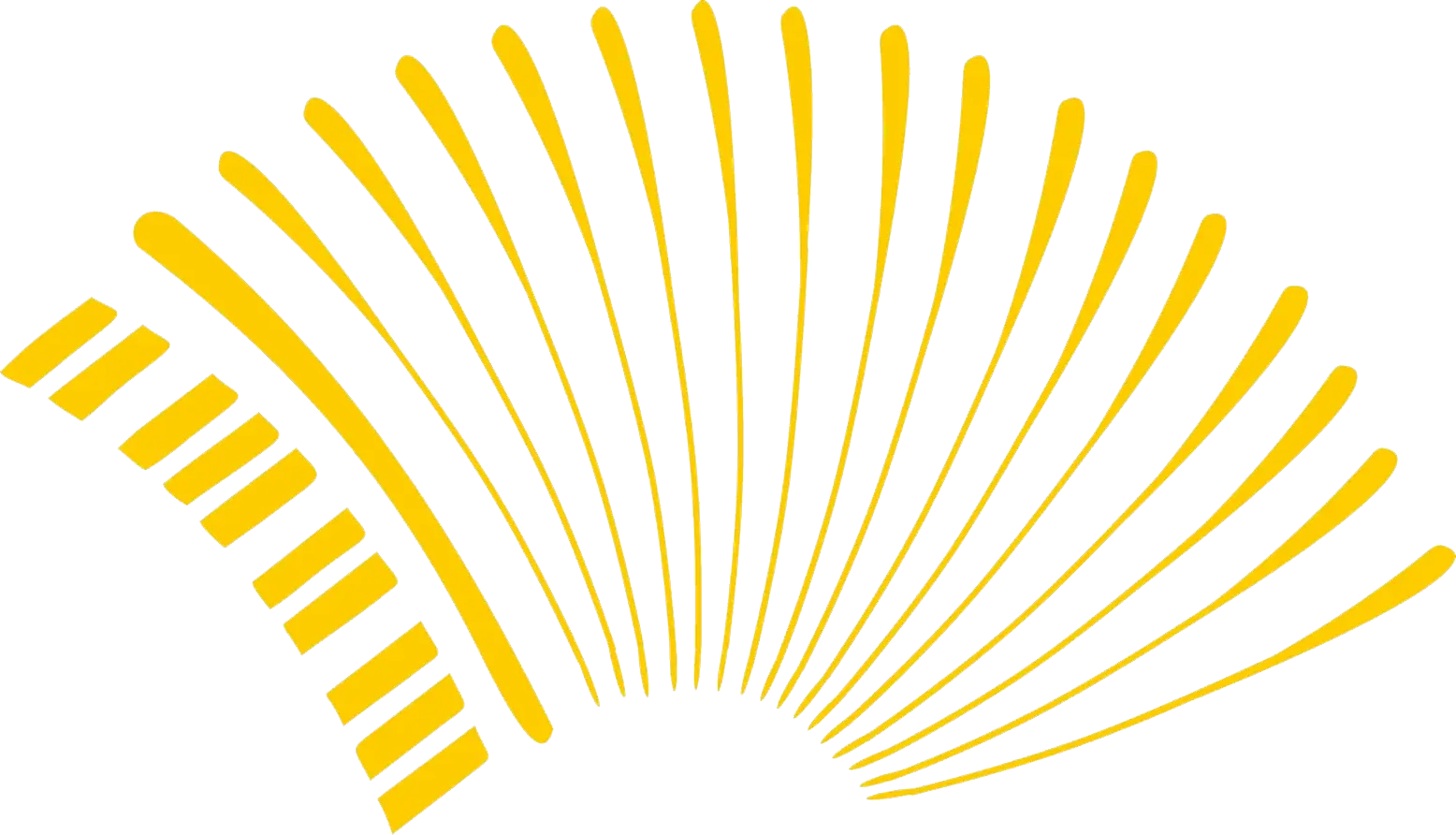 Yellow Abstract Fan Pattern