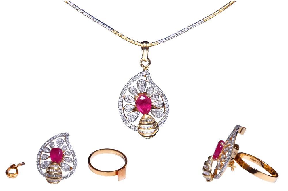 Elegant Gold and Ruby Jewelry Set for Special Occasions