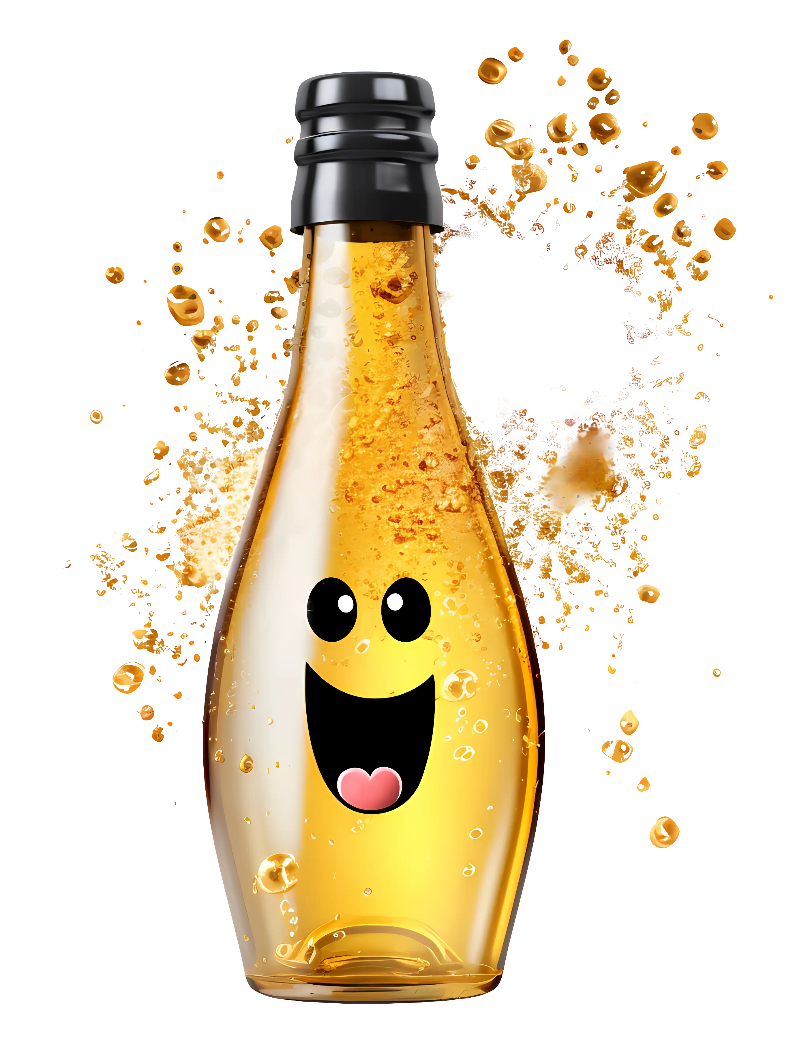 Happy Bottle with Splashing Drink