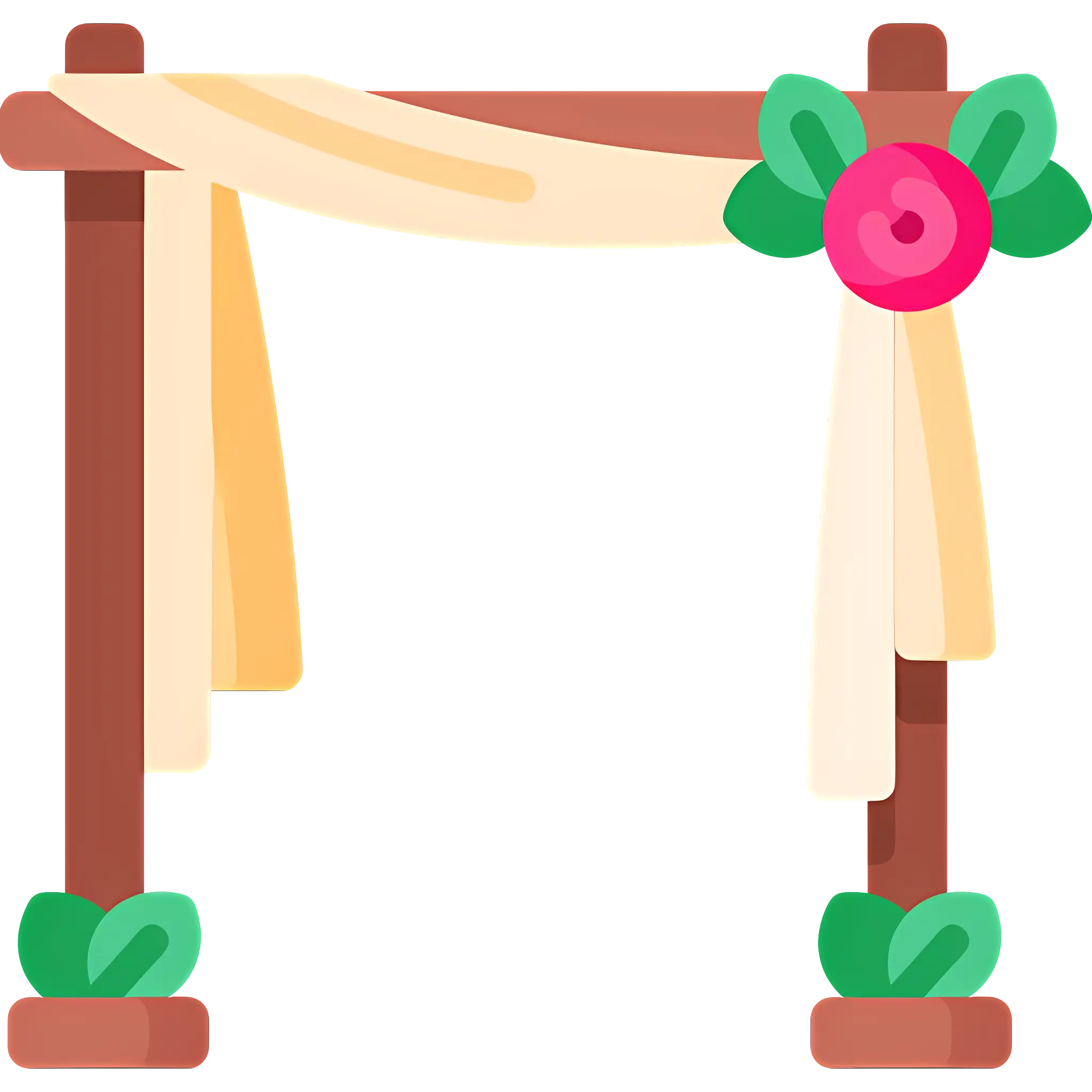 Wedding Arch with Flowers and Drapes