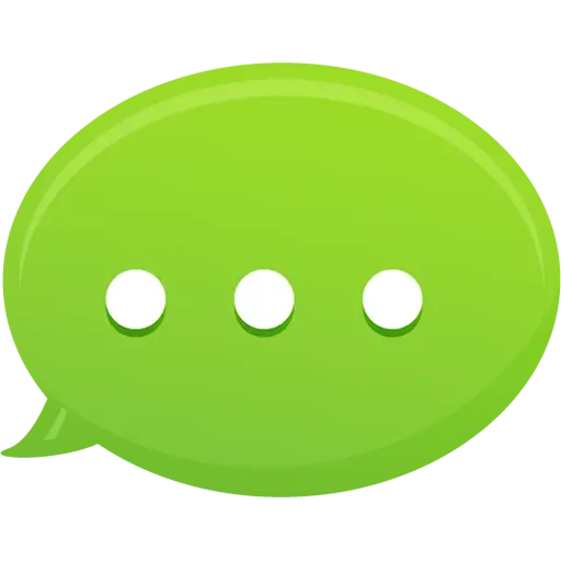 Green Speech Bubble Icon for Messaging