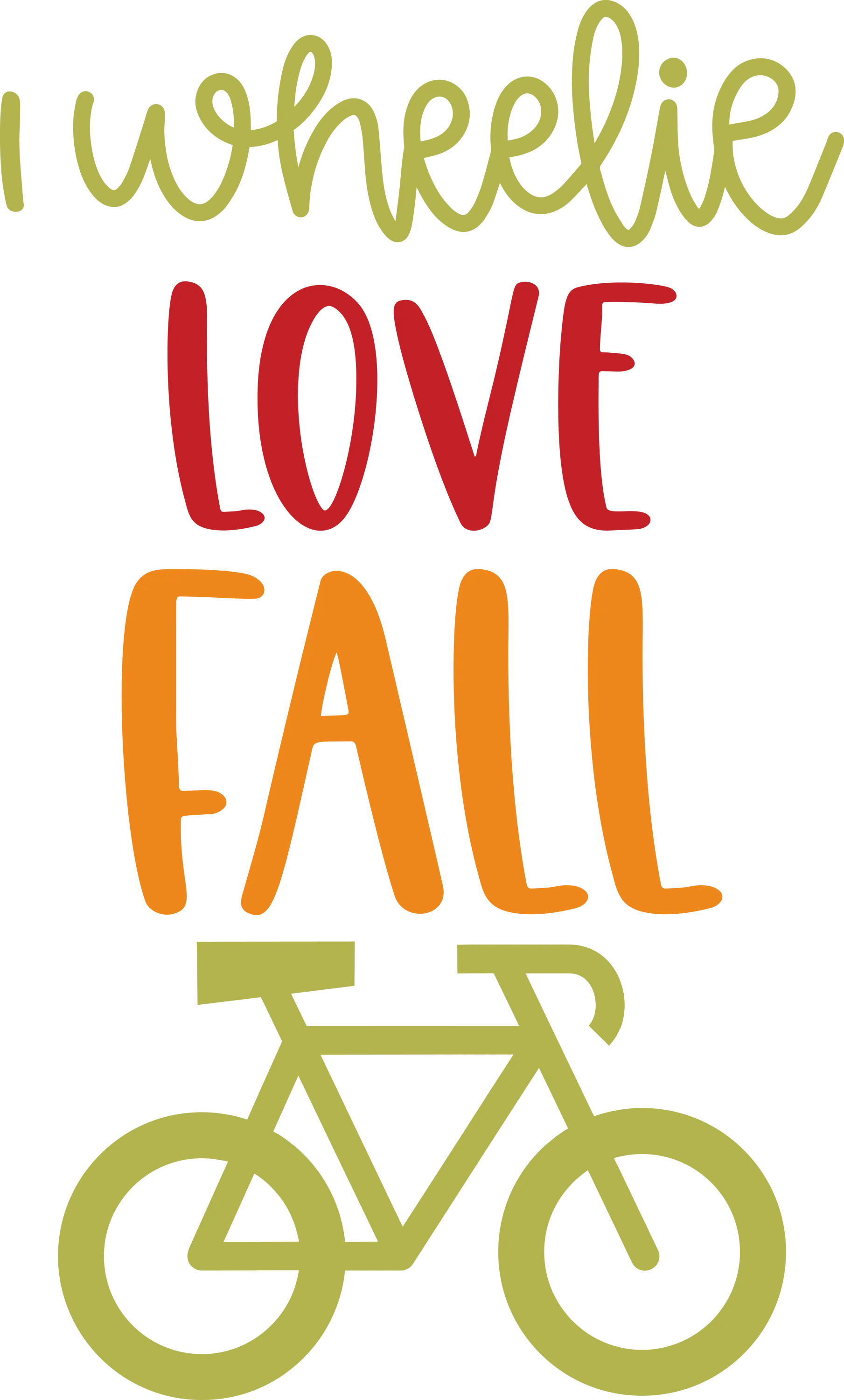 Bicycle and Fall Season Graphic