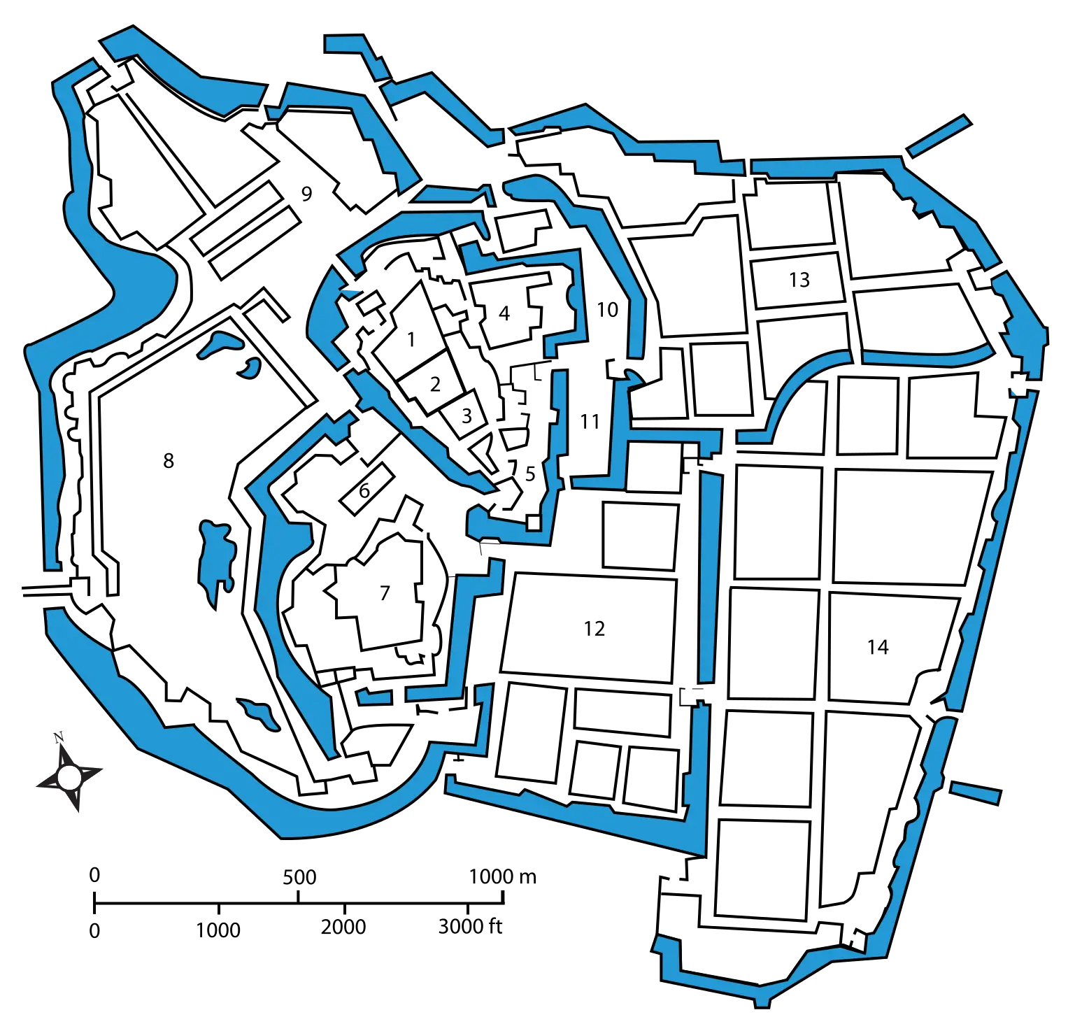 Detailed City Map Layout