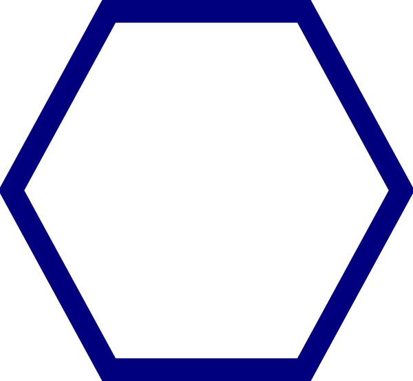 Blue Hexagon Geometric Shape Design