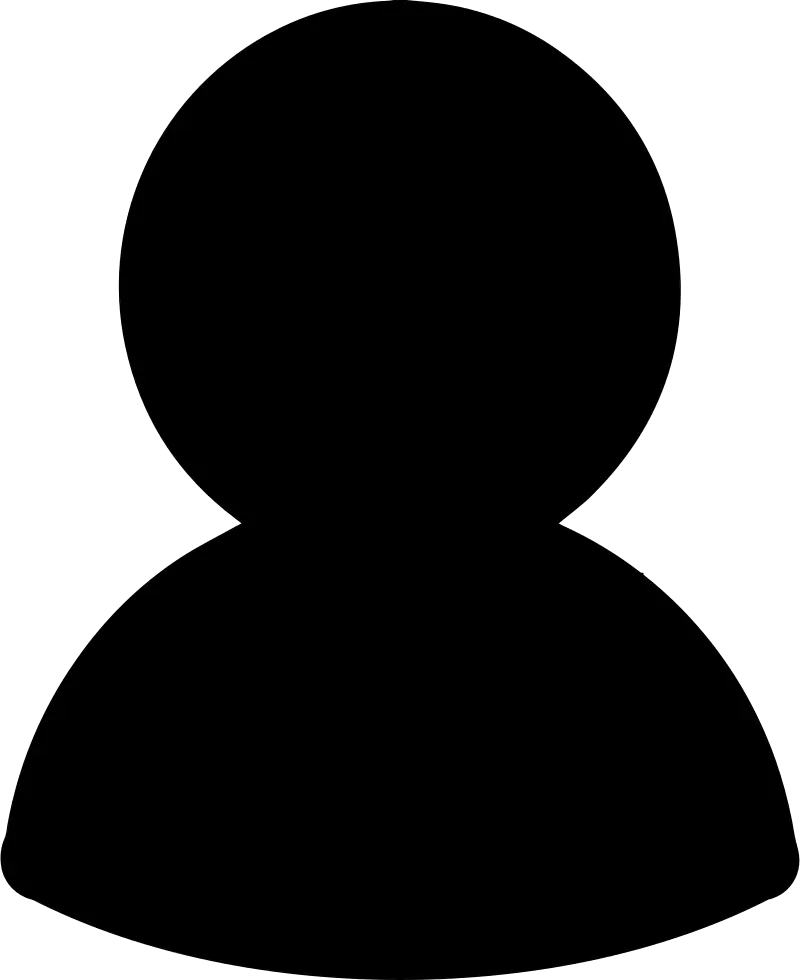 Solid Black User Icon for Profile Placeholder