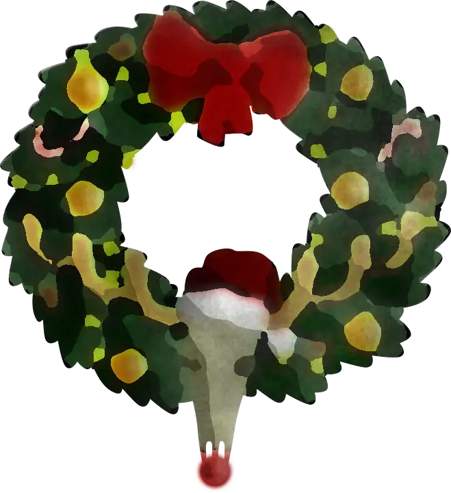 Christmas Wreath with Red Bow