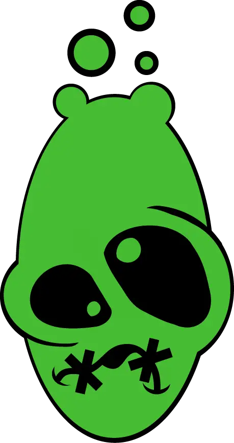 Green Cartoon Alien