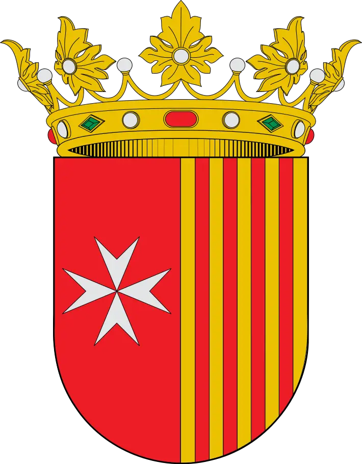 Heraldic Emblem with Crown and Shield Design