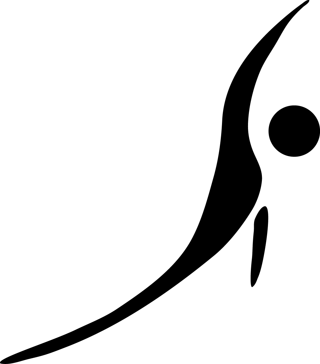 Abstract Figure Stretching for Wellness Icon