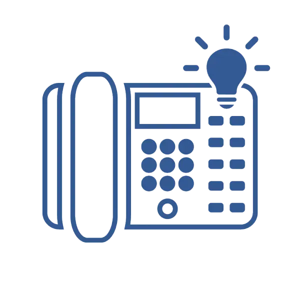 Telephone with Light Bulb Icon