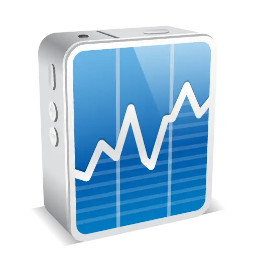 Blue Graph Device Icon