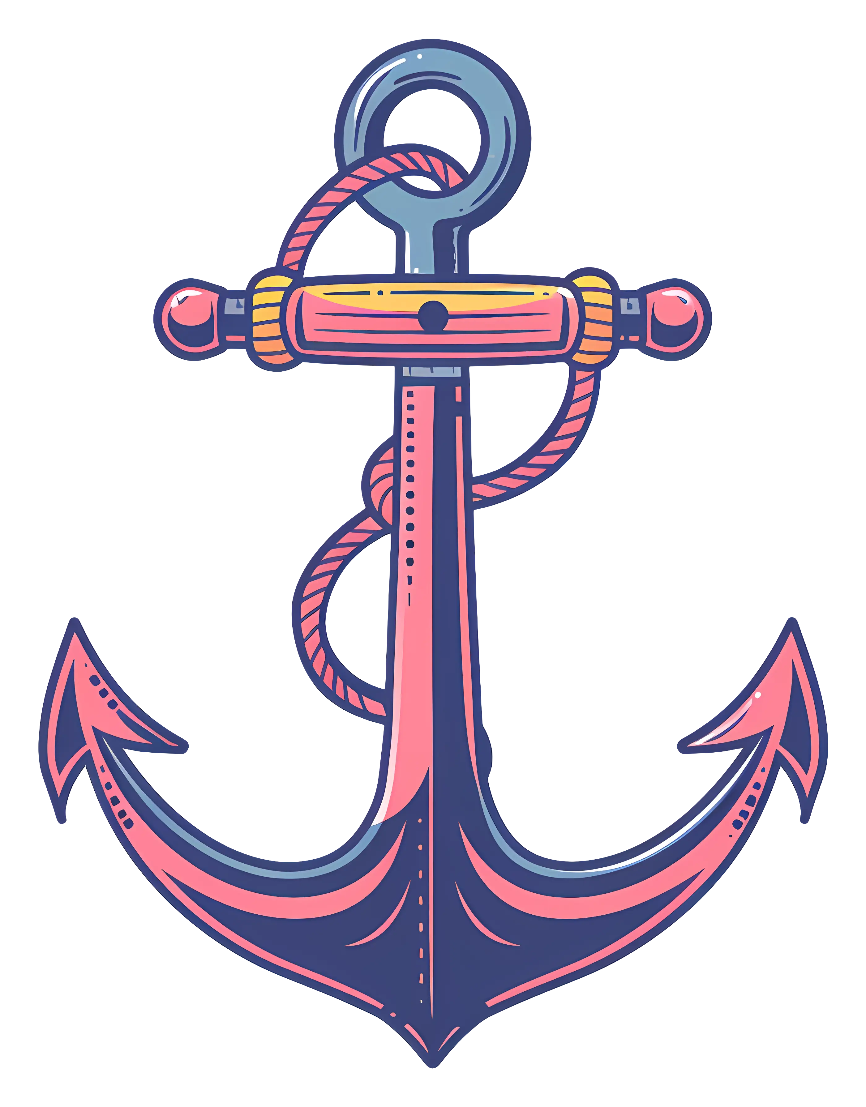 Colorful Nautical Anchor