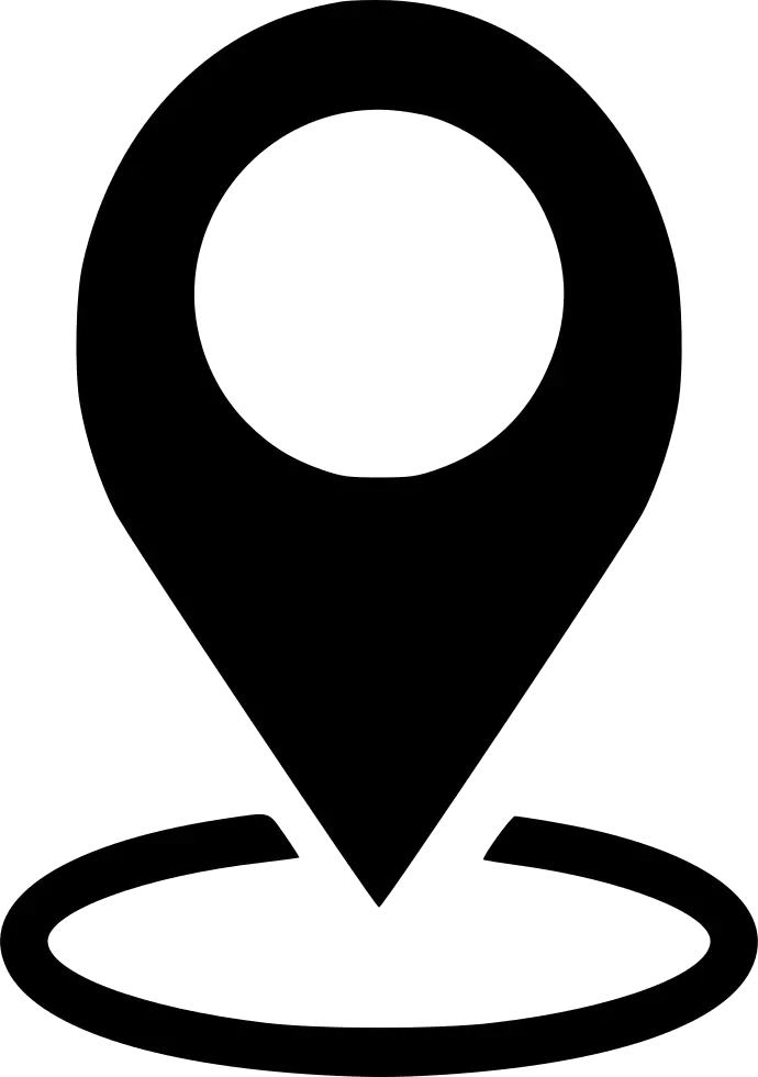 Simple Black Location Pin Icon