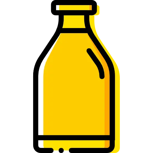 Minimalist Yellow Bottle Outline