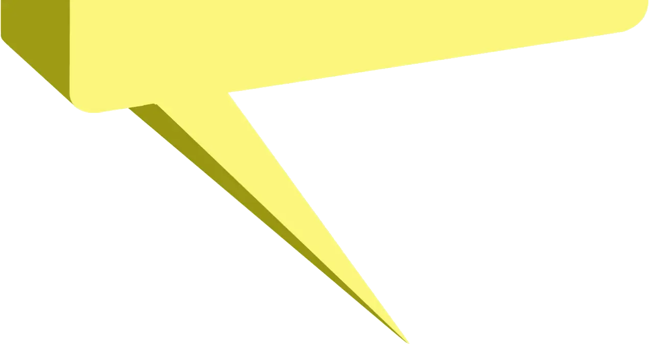 Yellow Speech Bubble Graphic Element