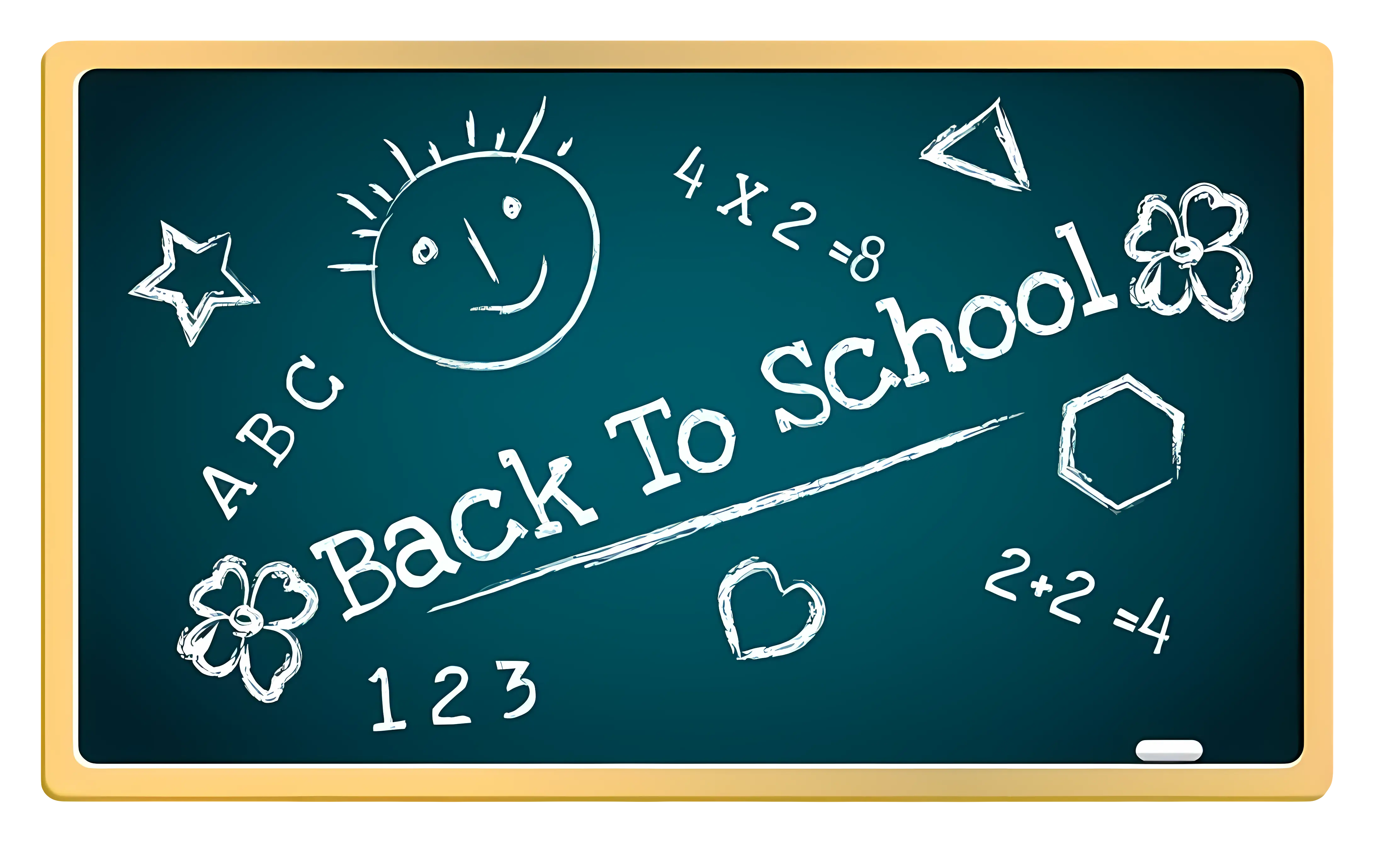 Back to School Blackboard with Doodles