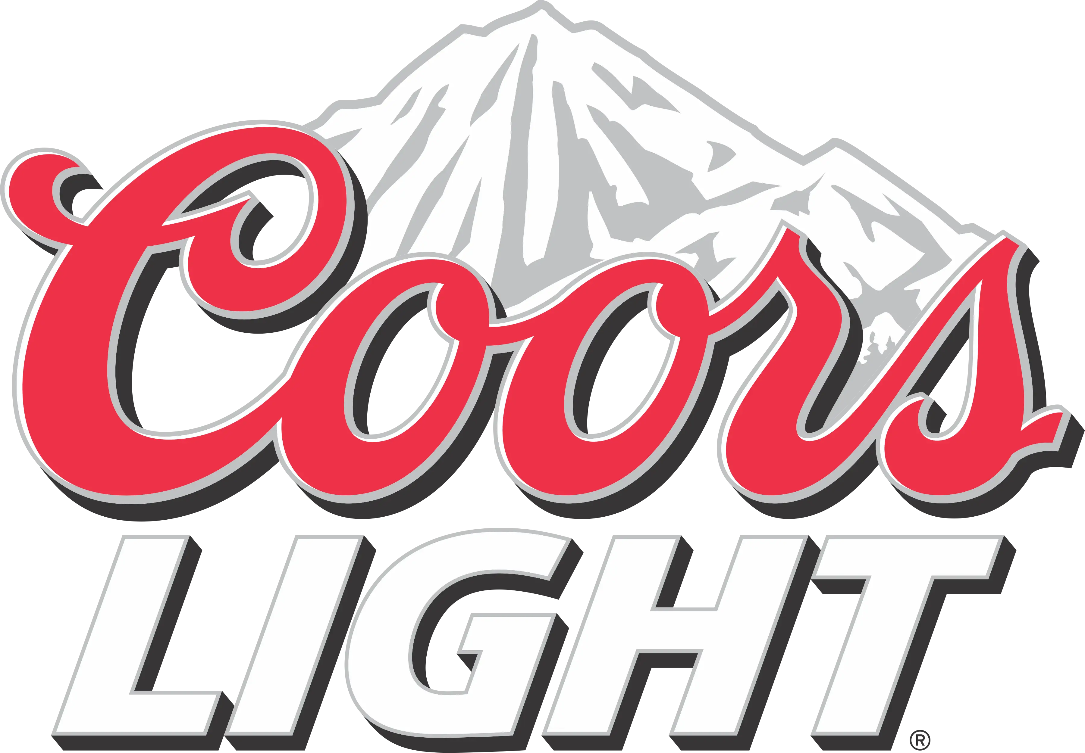 Coors Light Branding Logo with Mountain Illustration