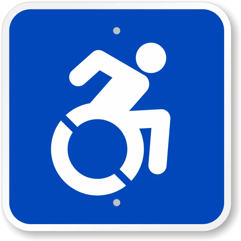 Accessible Sign with Wheelchair Symbol