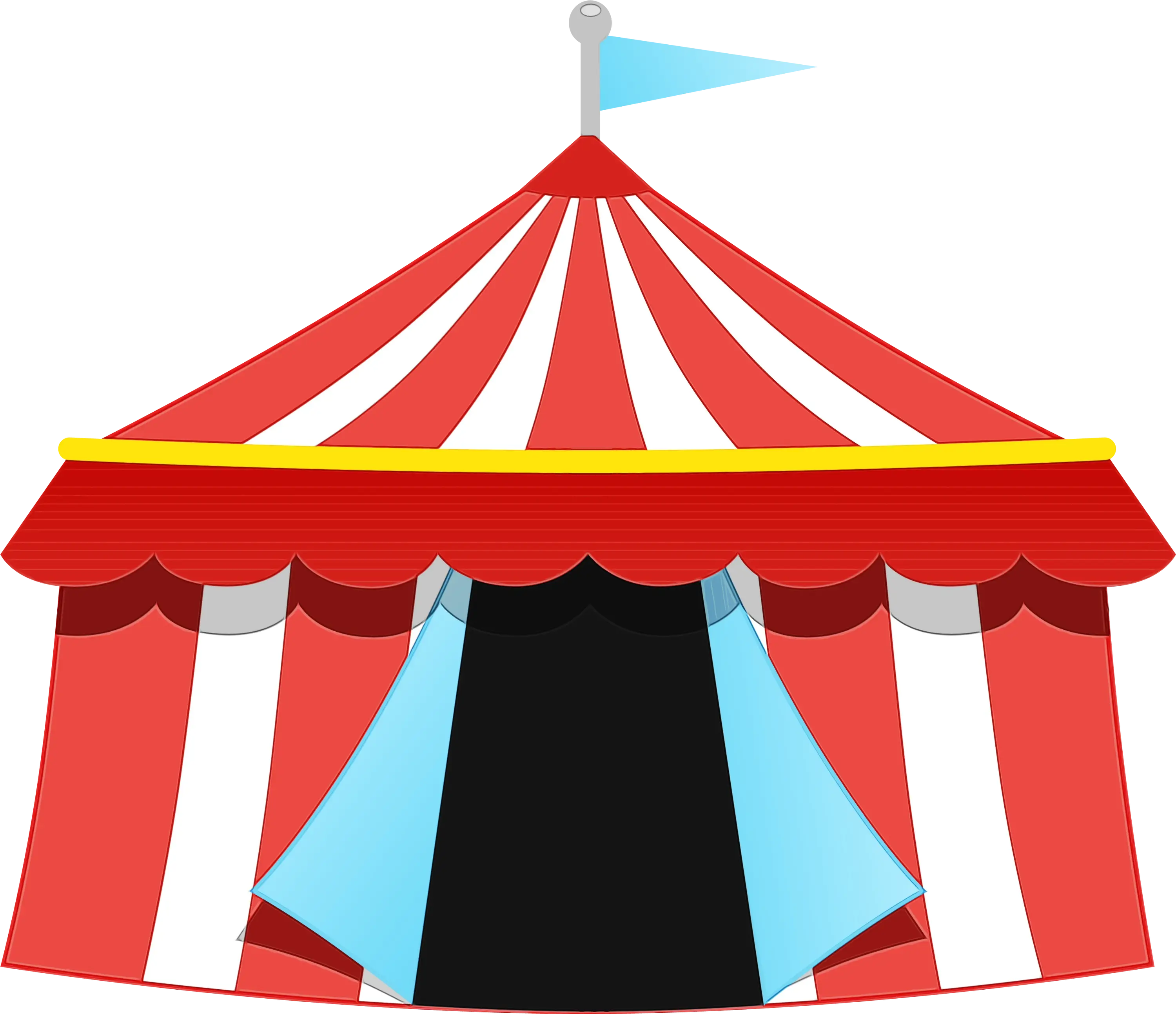 Red and White Striped Circus Tent