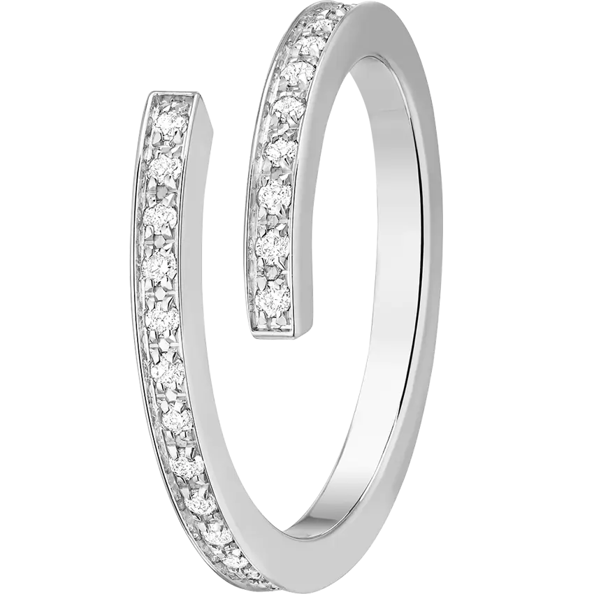 Stylish Diamond Silver Ring Design