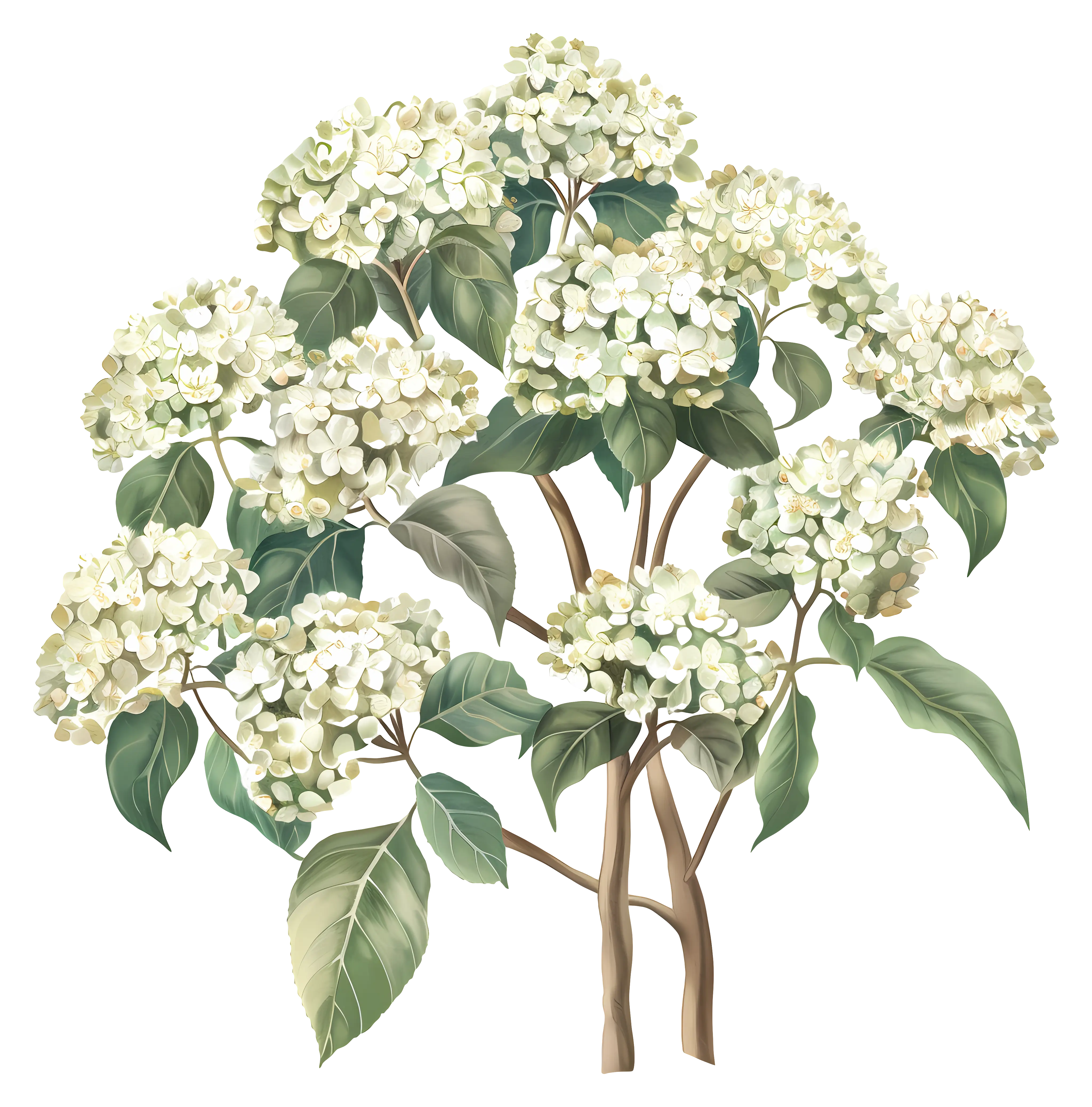 White Hydrangea Flowers
