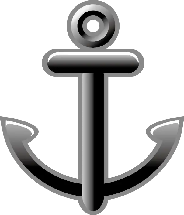 Black Anchor Nautical Symbol