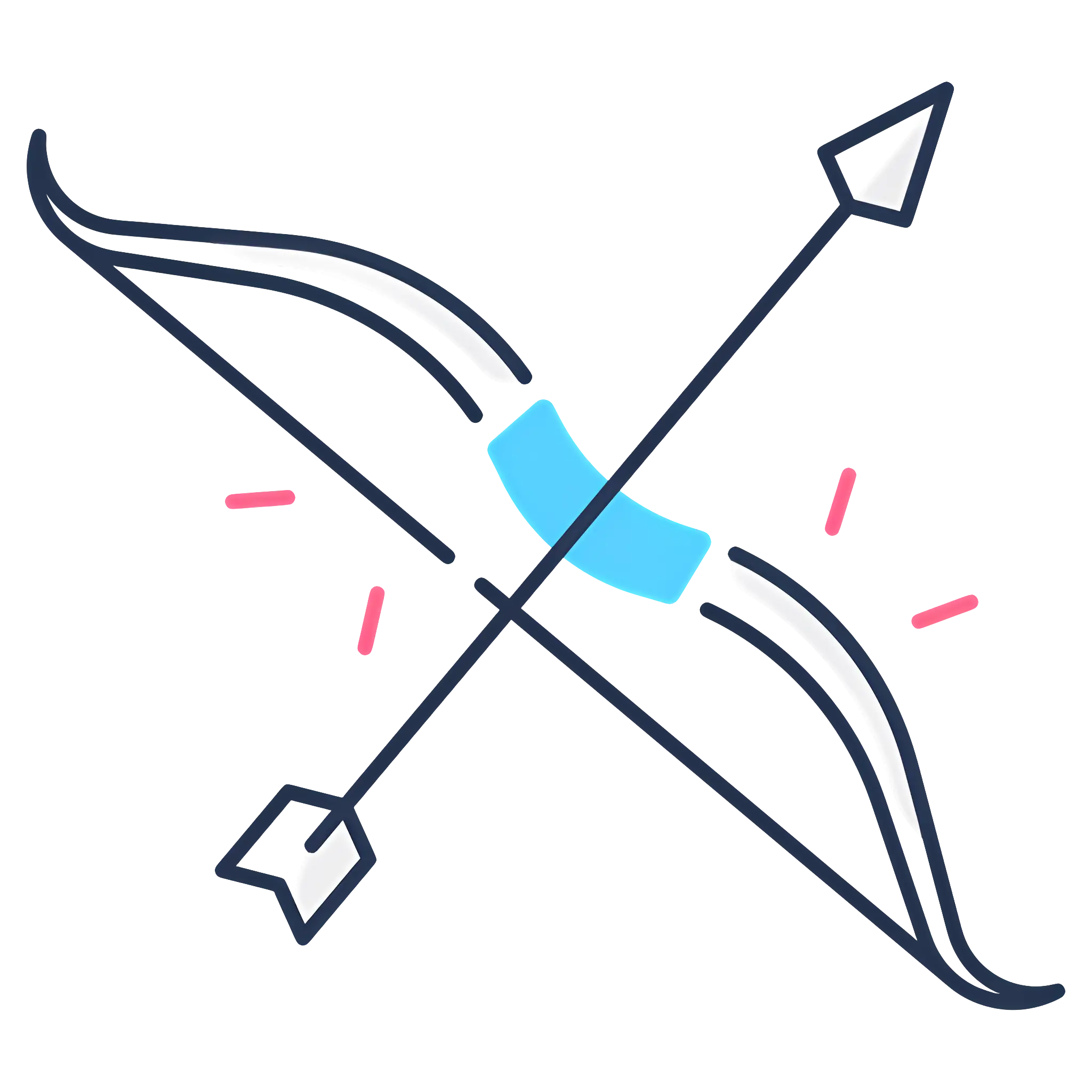 Crossed Bow and Arrow