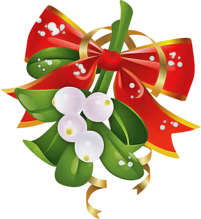 Mistletoe Decoration with Red Bow