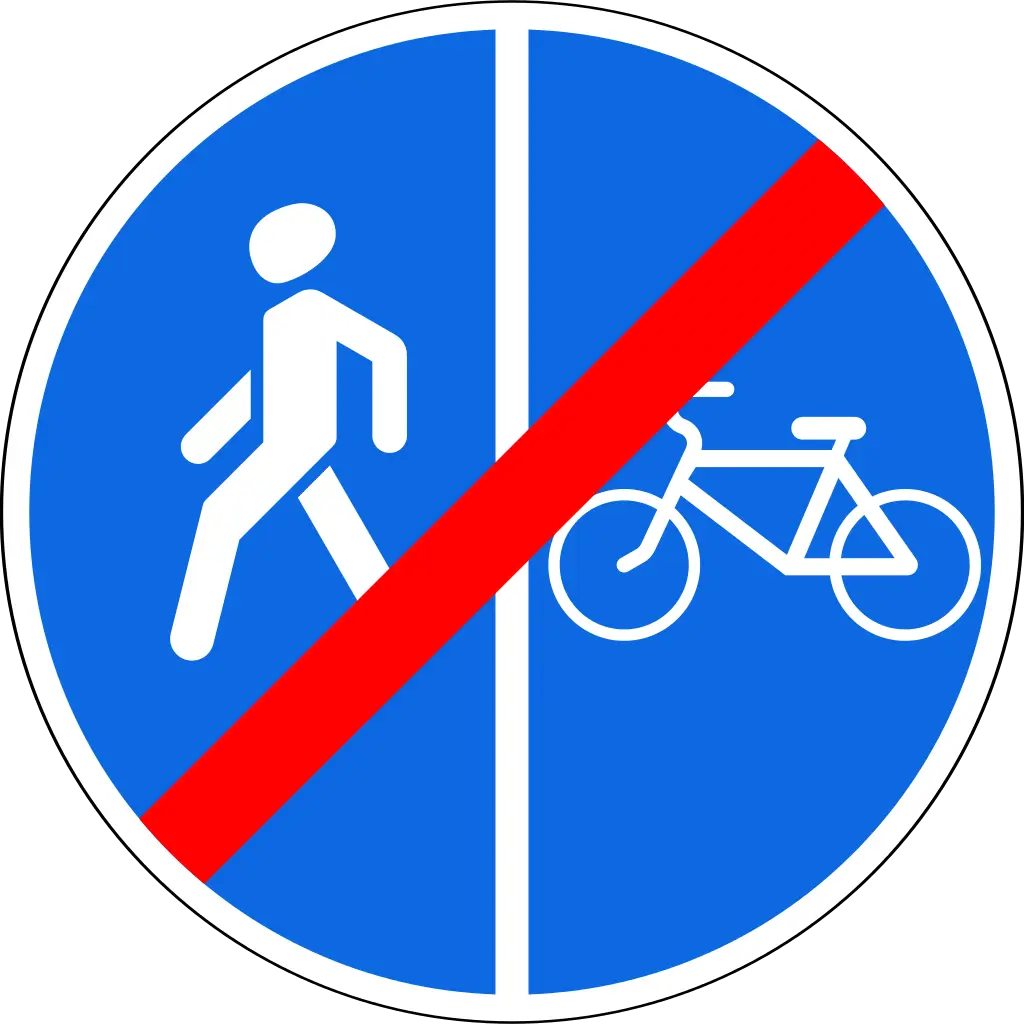 Prohibition Traffic Sign for Pedestrians and Bicycles