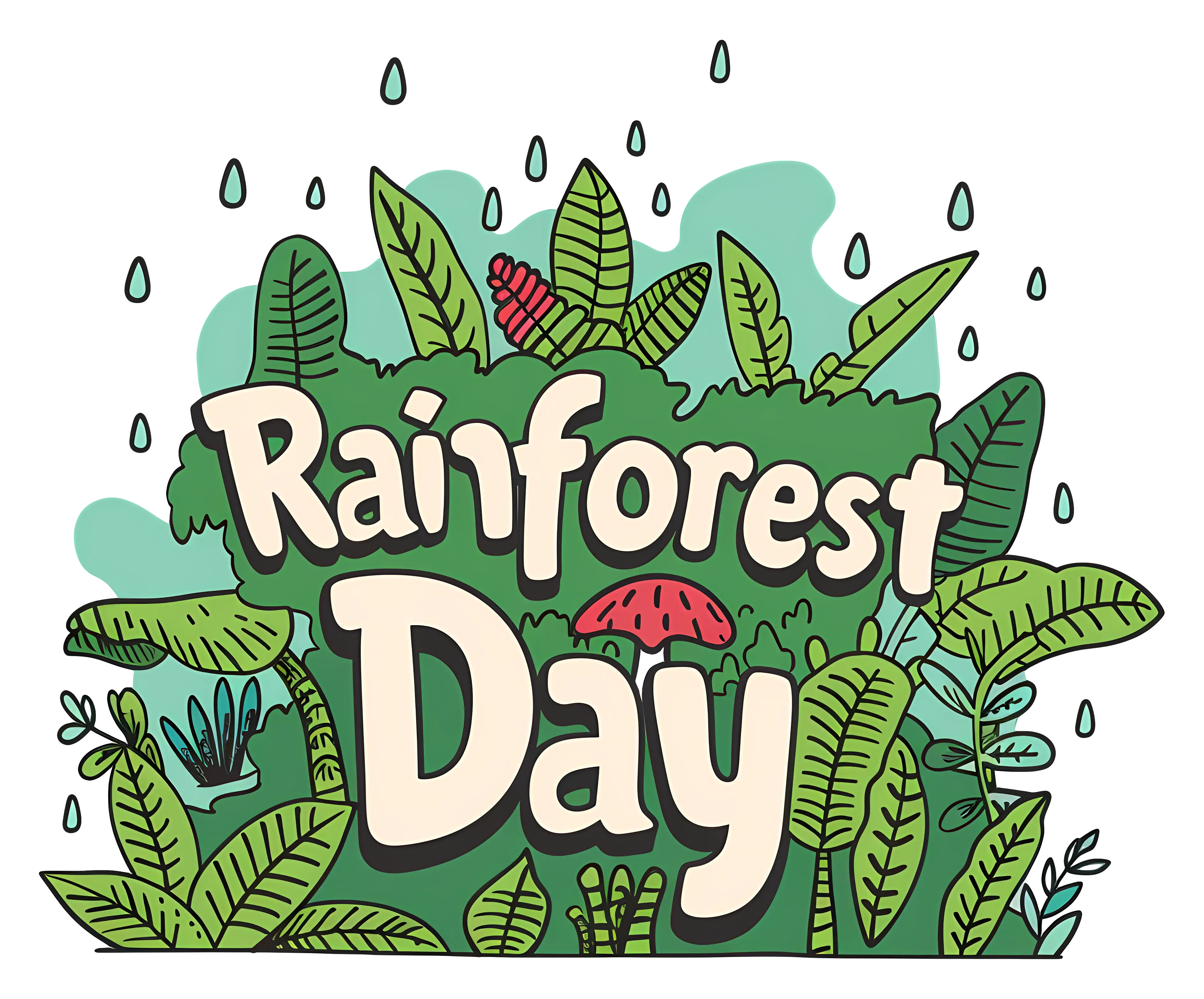 Rainforest Day Celebration Illustration