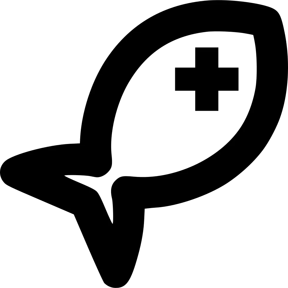 Fish Symbol with Cross