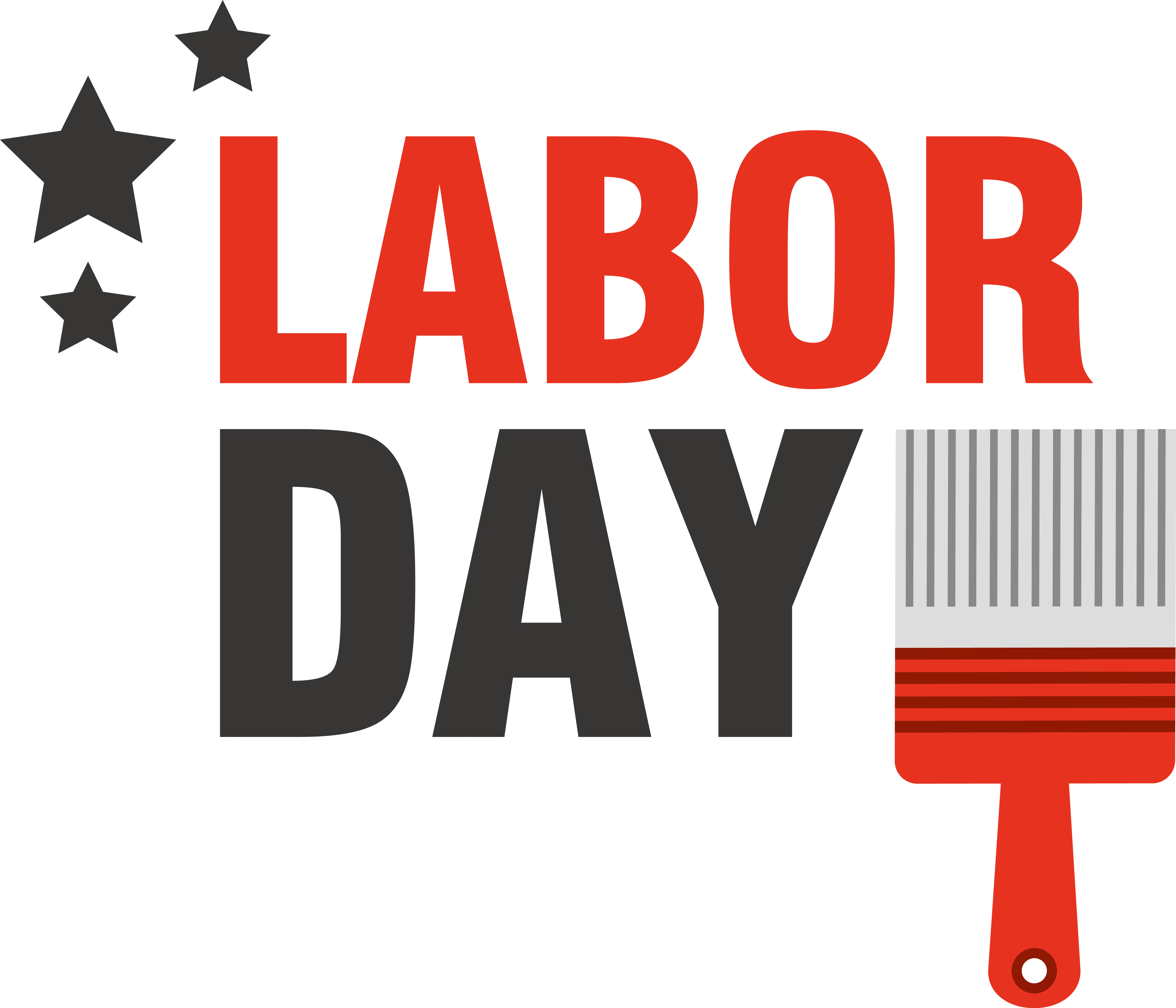 Labor Day Brush and Decoration Illustration