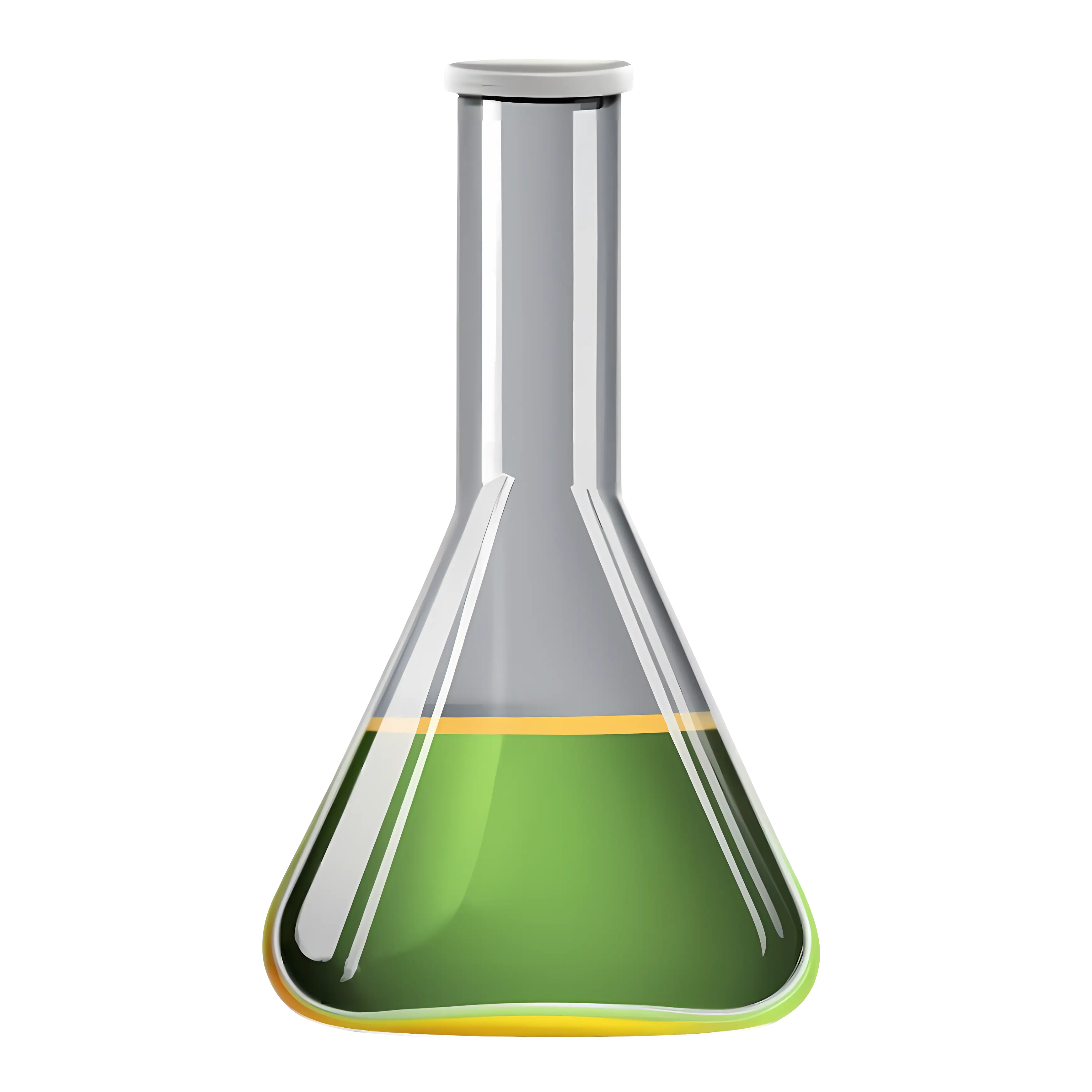 Erlenmeyer Flask with Green Liquid for Science Labs
