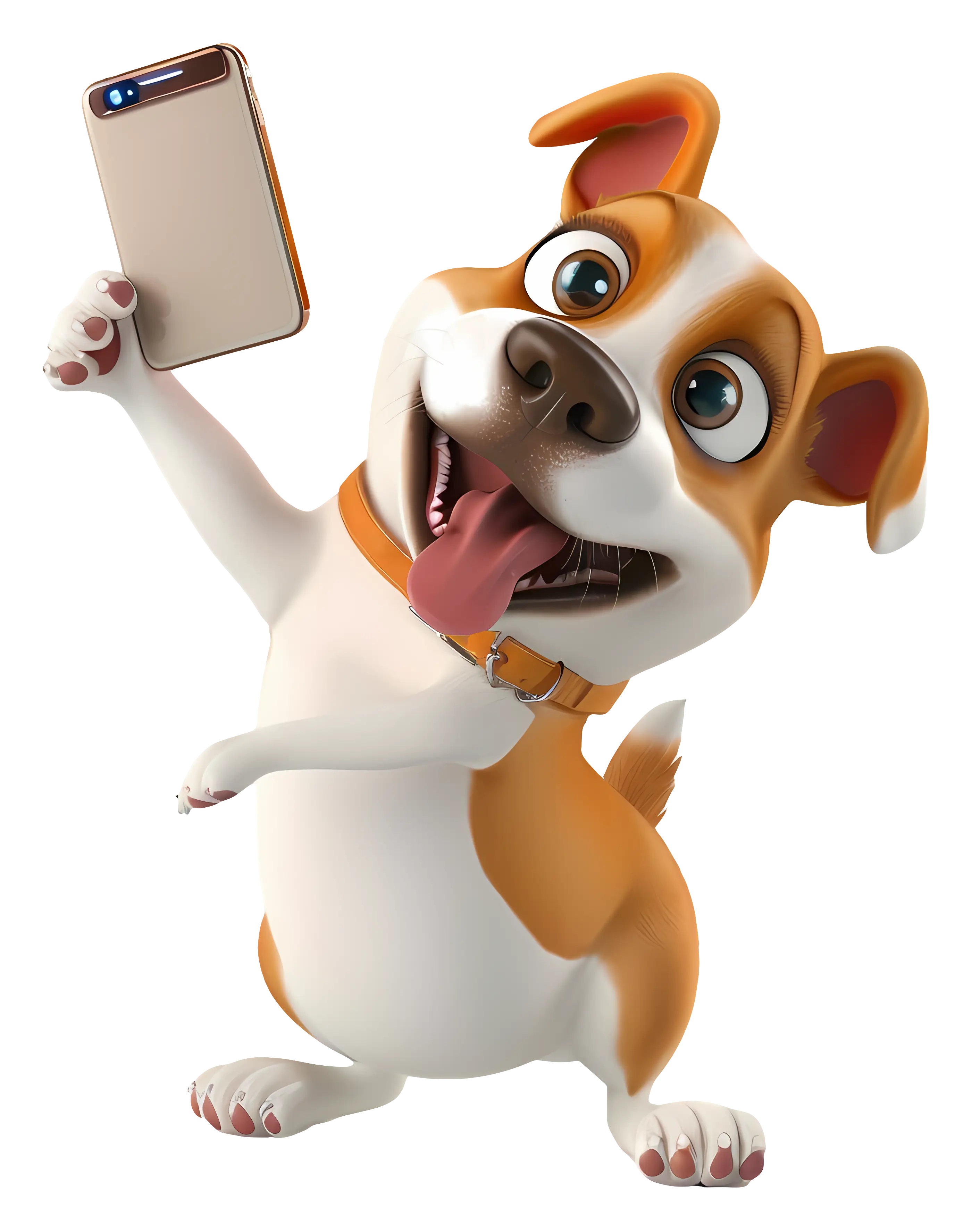 Cute Dog Taking a Selfie
