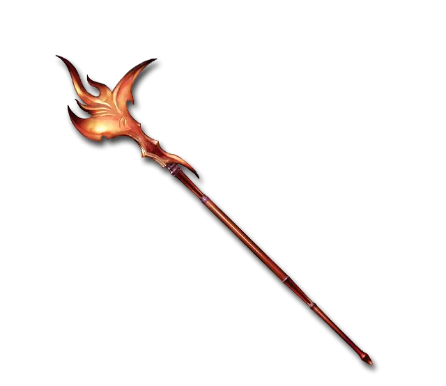 Ornate Fire-Themed Magical Staff