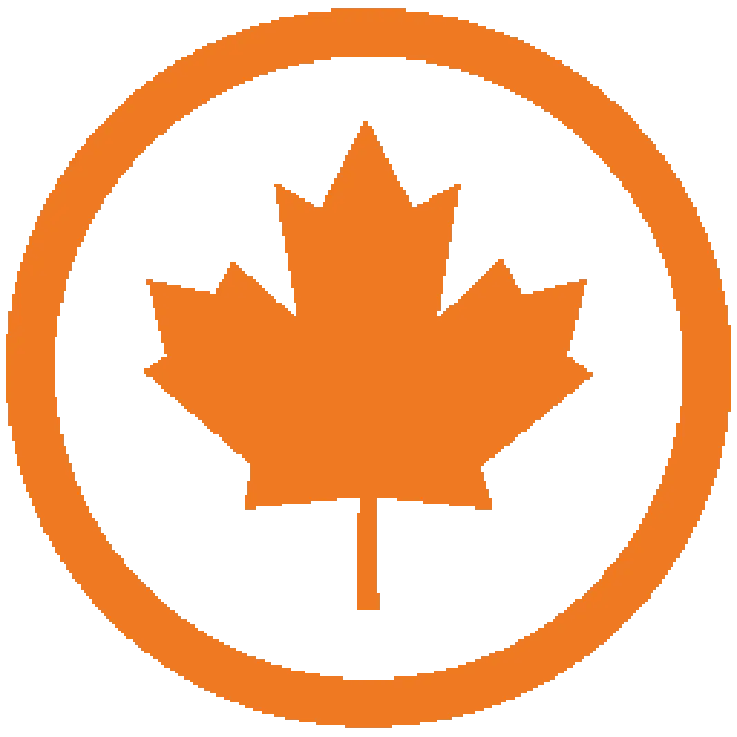 Orange Maple Leaf Icon