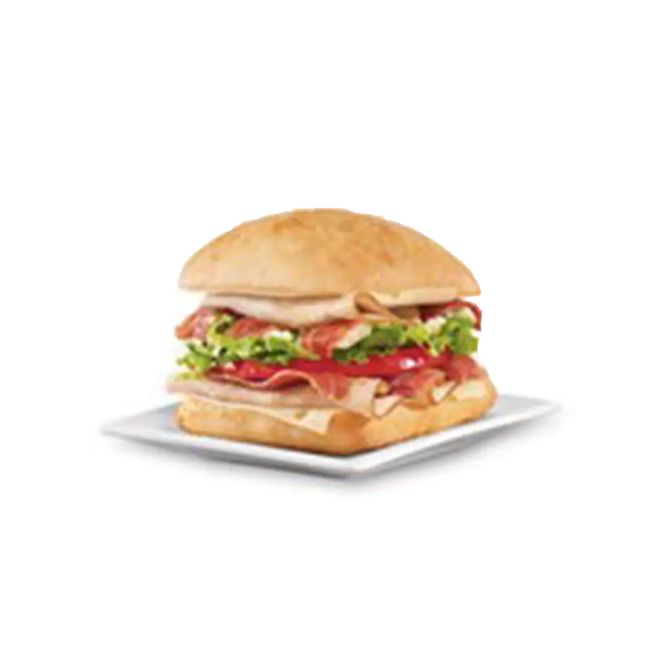 Delicious Stacked Sandwich on Plate