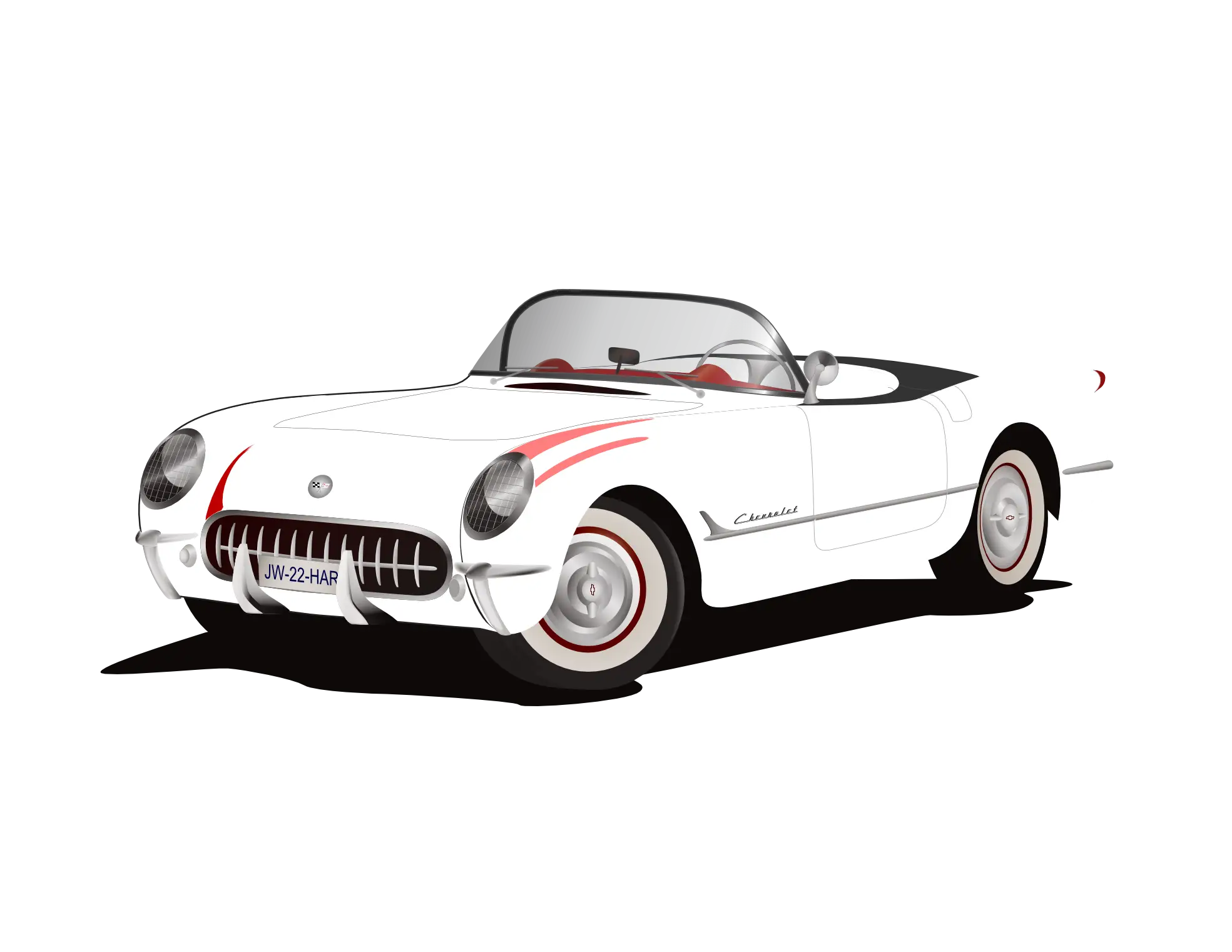 Classic White Convertible Car Design