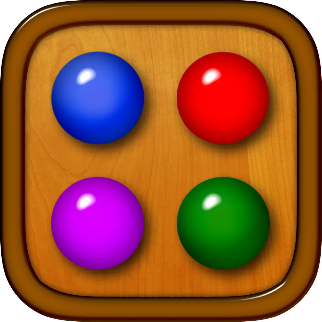 Colorful Balls on Wooden Board