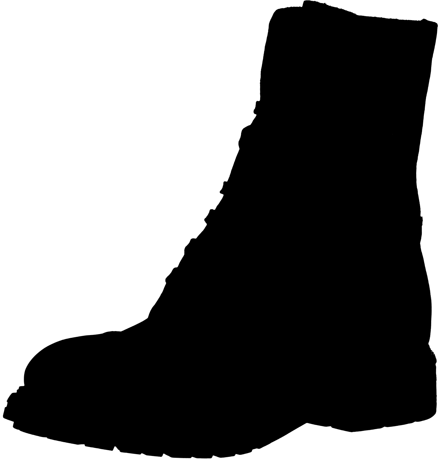 Black Boot Silhouette Outline