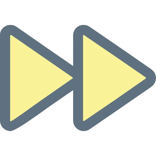 Double Right Arrow in Yellow and Grey