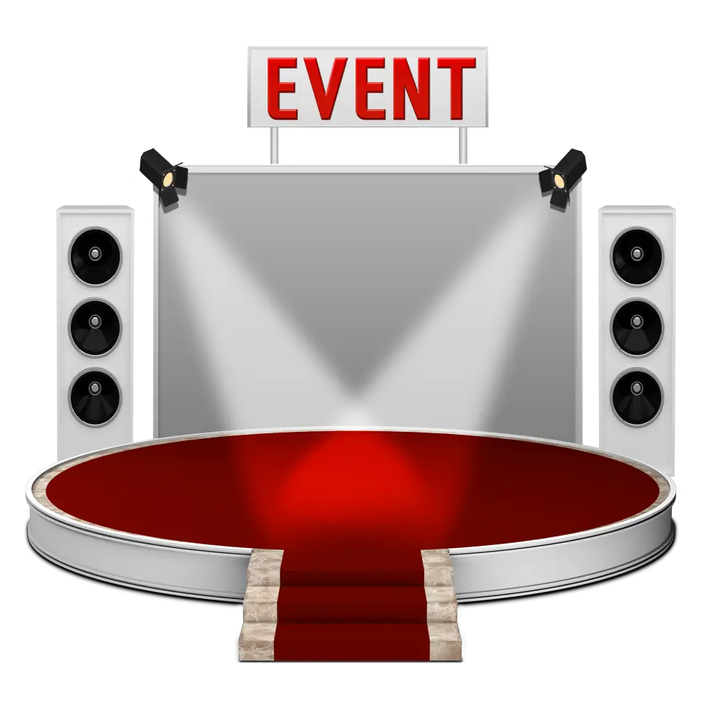 Event Stage with Red Carpet
